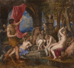 Картинка titian diana and actaeon рисованные tiziano vecellio
