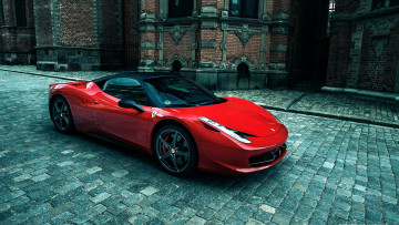 Картинка ferrari 458 italia автомобили скорость красота мощь автомобиль