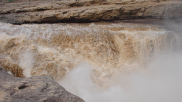 Картинка природа водопады river yellow hukou waterfall china