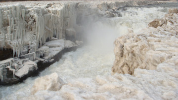 обоя природа, водопады, waterfall, hukou, china, yellow, river