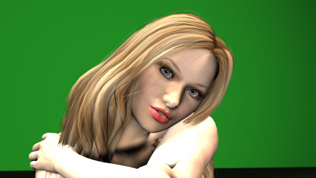 Обои картинки фото 3д графика, portraits , портрет, взгляд, девушка