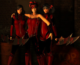 Картинка 3д+графика люди+ people девушки взгляд фон