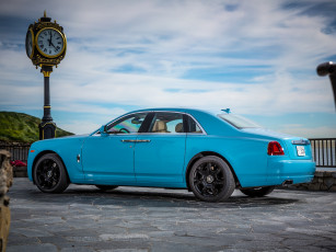 обоя автомобили, rolls-royce, ghost, alpine, trial, centenary, collection, us-spec, 2013г, синий