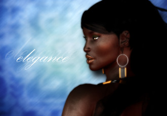 Картинка 3д+графика портрет+ portraits девушка взгляд фон