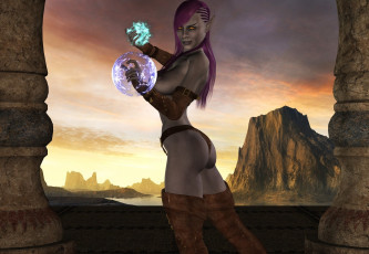 Картинка 3д+графика эльфы+ elves фон эльфийка взгляд магия