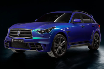 обоя автомобили, infiniti, 2014г, s51, qx70, синий, design, larte