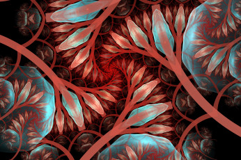 Картинка 3д+графика фракталы+ fractal фон узор цвета