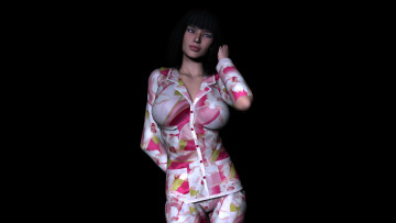 Картинка 3д+графика люди+ people фон взгляд девушка