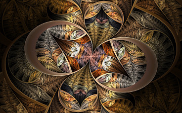 Картинка 3д+графика фракталы+ fractal цвета узор фон