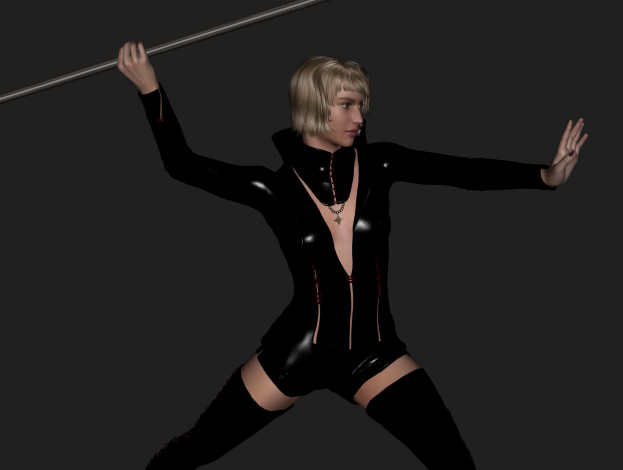 Обои картинки фото 3д графика, люди , people, взгляд, девушка, фон