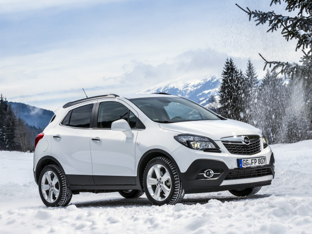 Обои картинки фото автомобили, opel, 4x4, turbo, mokka, светлый, 2012г