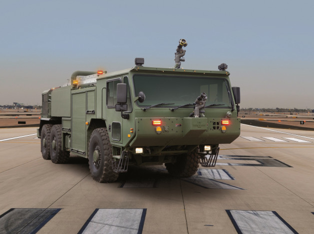 Обои картинки фото автомобили, пожарные машины, 2013г, p19r, oshkosh
