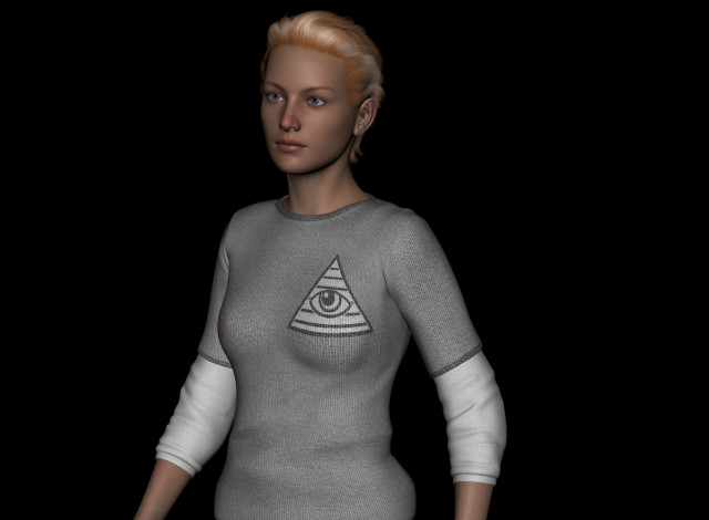 Обои картинки фото 3д графика, люди , people, девушка, взгляд, фон