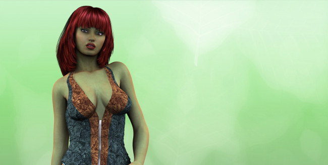 Обои картинки фото 3д графика, люди , people, фон, взгляд, девушка