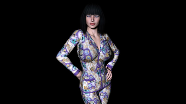 Обои картинки фото 3д графика, люди , people, девушка, фон, взгляд