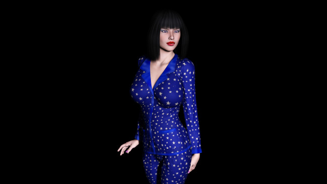 Обои картинки фото 3д графика, люди , people, фон, взгляд, девушка