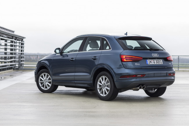 Обои картинки фото автомобили, audi, q3, 2-0, tdi, 8u, 2015г, серый