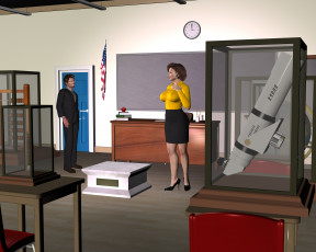 Картинка 3д+графика фантазия+ fantasy взгляд лаборатория девушка мужчина фон