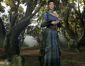 Картинка 3д+графика эльфы+ elves эльфийка лес фон взгляд