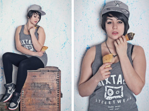 Картинка mixtape+streetwear+starter девушки -unsort+ брюнетки +шатенки snapback promo starter mixtape streetwear