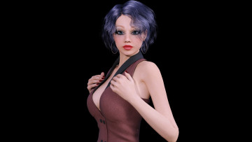 Картинка 3д+графика люди+ people взгляд девушка фон