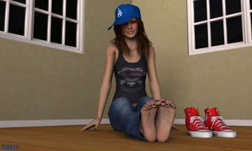 Картинка 3д+графика люди+ people фон взгляд девушка