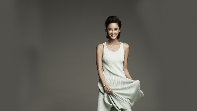 Обои картинки фото zhang xin yi, девушки, азиатка, модель, девушка, фон, взгляд