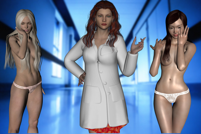 Обои картинки фото 3д графика, люди , people, фон, взгляд, девушки