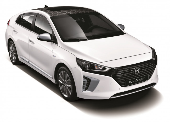 Обои картинки фото автомобили, hyundai, hybrid, 2016г, ioniq