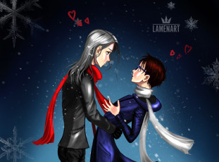 Картинка аниме yuri+on+ice виктор юри