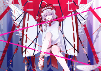 Картинка аниме ангелы +демоны фон взгляд девушка