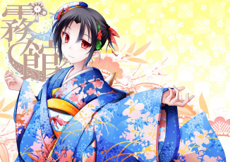 Картинка аниме kantai+collection фон взгляд девушка