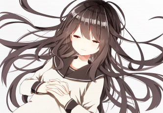 Картинка аниме unknown +другое девушка фон взгляд