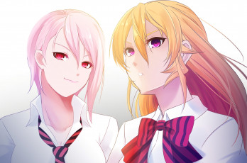 Картинка аниме shokugeki+no+soma фон взгляд девушки