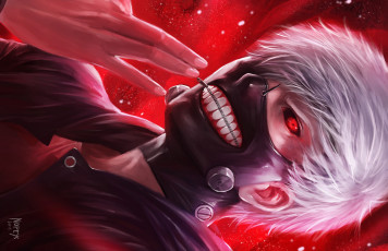 Картинка аниме tokyo+ghoul канеки