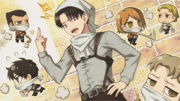 Картинка аниме shingeki+no+kyojin леви