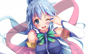 Картинка аниме kono+subarashii+sekai+ni+shukufuku+wo девушка взгляд фон