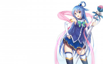 Картинка аниме kono+subarashii+sekai+ni+shukufuku+wo девушка взгляд фон