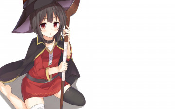 Картинка аниме kono+subarashii+sekai+ni+shukufuku+wo девушка взгляд фон