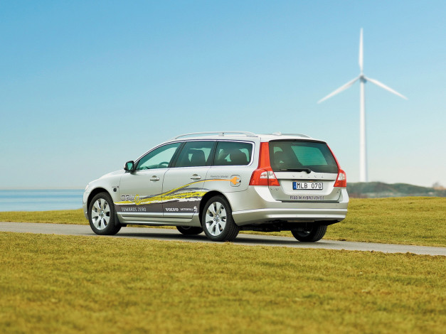 Обои картинки фото volvo v70 plug in hybrid prototype 2009, автомобили, volvo, 2009, prototype, plug, in, hybrid, v70