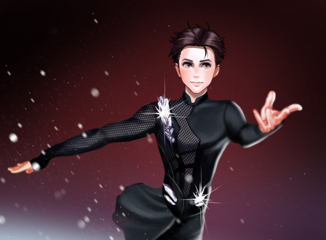 Обои картинки фото аниме, yuri on ice, юри, катсуки