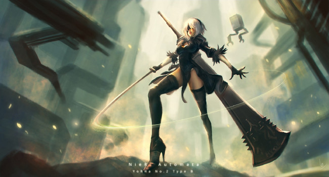 Обои картинки фото аниме, оружие,  техника,  технологии, девушка