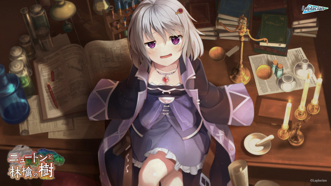 Обои картинки фото newton to ringo no ki, аниме, lavi, gier