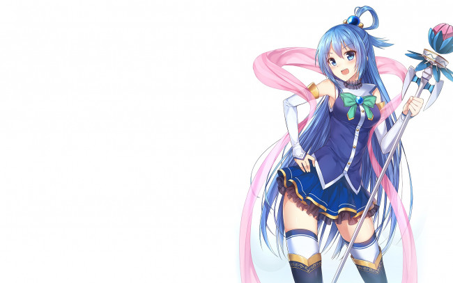 Обои картинки фото аниме, kono subarashii sekai ni shukufuku wo, девушка, взгляд, фон