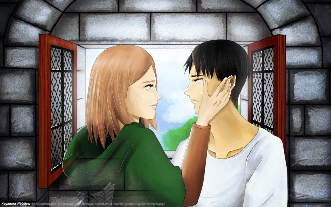 Обои картинки фото аниме, shingeki no kyojin, девушка, леви