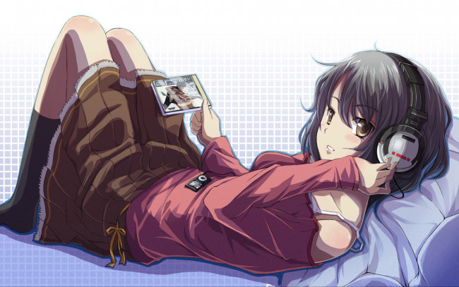 Обои картинки фото original, аниме, музыка