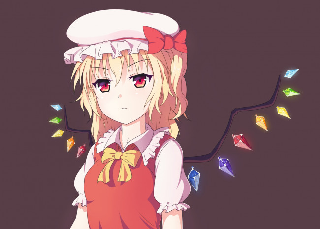 Обои картинки фото аниме, touhou, flandre, scarlet