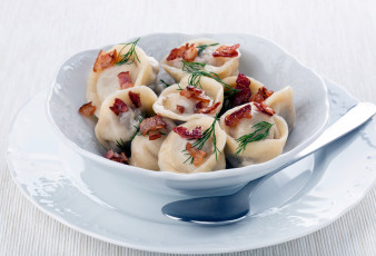 Картинка еда пельмени +манты +вареники укроп