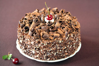 Картинка еда торты шоколад вишня торт