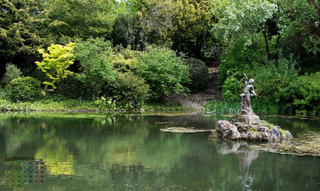 Картинка календари природа скульптура деревья водоем 2018